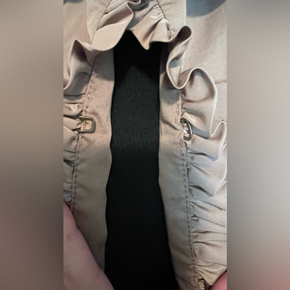 J. Crew Khaki Ruffled Chino Blazer size 2 - Picture 4 of 15